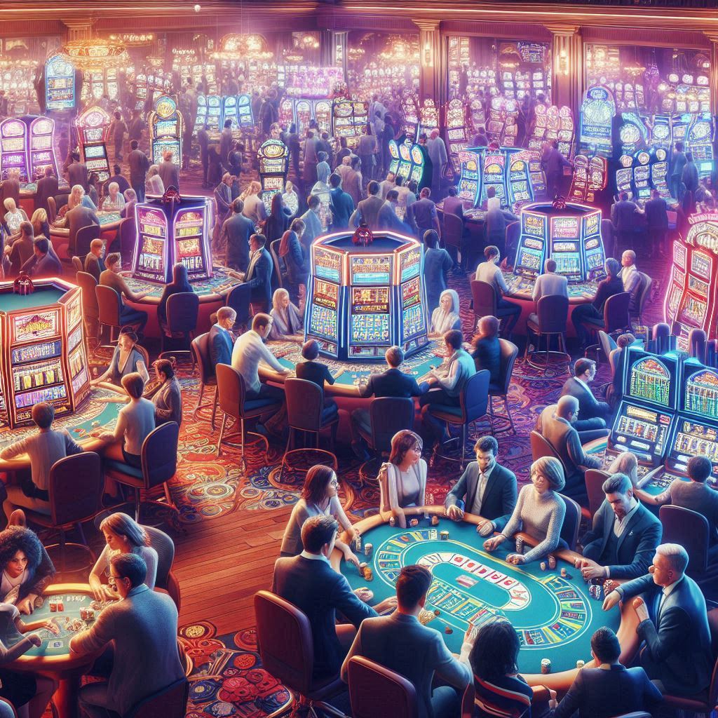 Busy casino game floor