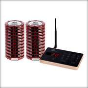 Complete Pager Genius Covid-19 Social Distancing Paging System 20 / Red PagerGenius Restaurant Paging System