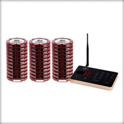 Complete Pager Genius Covid-19 Social Distancing Paging System 30 / Red PagerGenius Restaurant Paging System