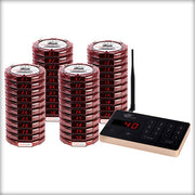 Complete Pager Genius Covid-19 Social Distancing Paging System 40 / Red PagerGenius Restaurant Paging System