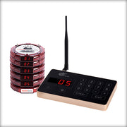 Complete Pager Genius Covid-19 Social Distancing Paging System 5 / Red PagerGenius Restaurant Paging System
