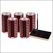 Complete Pager Genius Covid-19 Social Distancing Paging System 50 / Red PagerGenius Restaurant Paging System