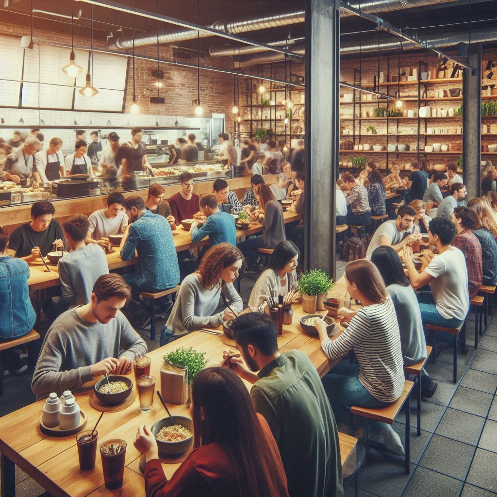 Picture of busy restaurant