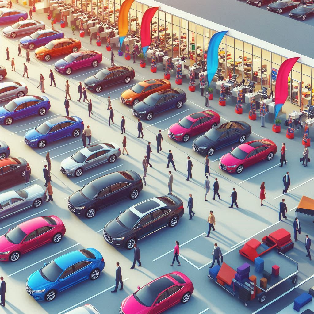 Busy Car Dealership