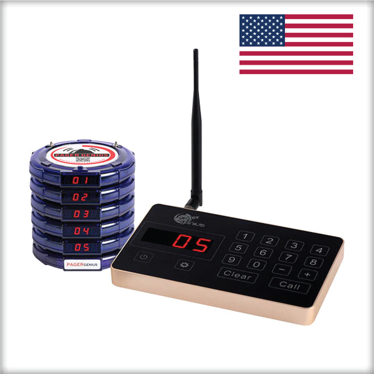 Complete Pager Genius Paging System (In Stock Ready To Ship, Domestic and International)