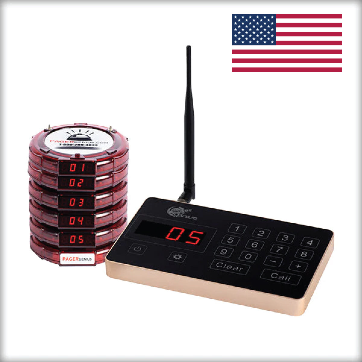 Complete Pager Genius Paging System (In Stock Ready To Ship, Domestic and International)