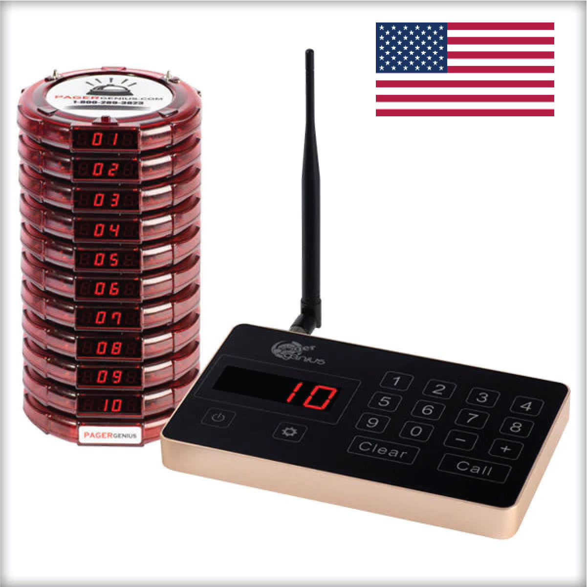 Complete Pager Genius Paging System (In Stock Ready To Ship, Domestic and International)
