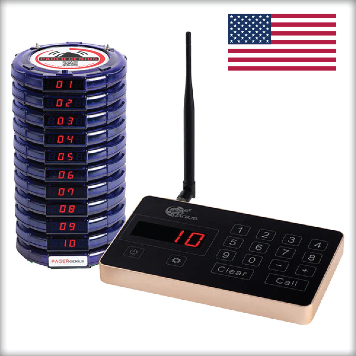 Complete Pager Genius Paging System (In Stock Ready To Ship, Domestic and International)