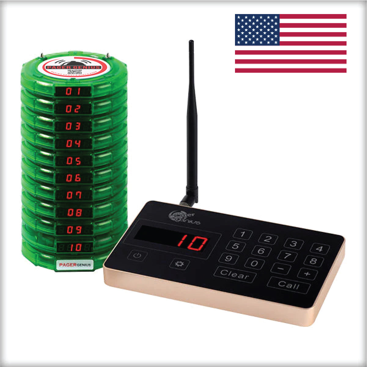 Complete Pager Genius Paging System (In Stock Ready To Ship, Domestic and International)