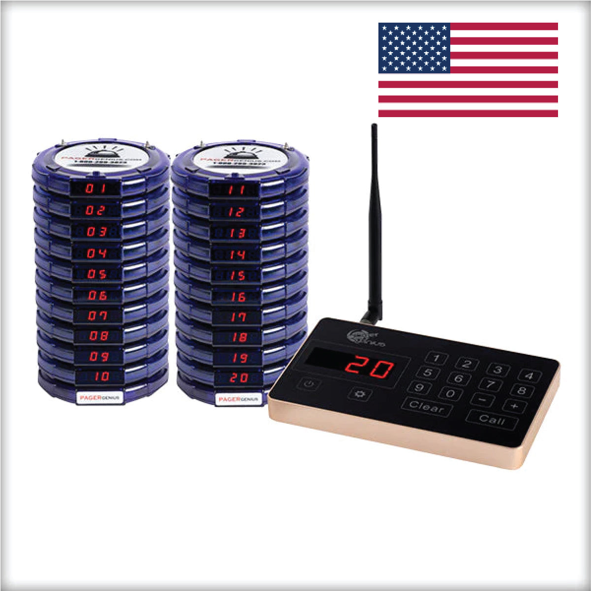 Complete Pager Genius Paging System (In Stock Ready To Ship, Domestic and International)