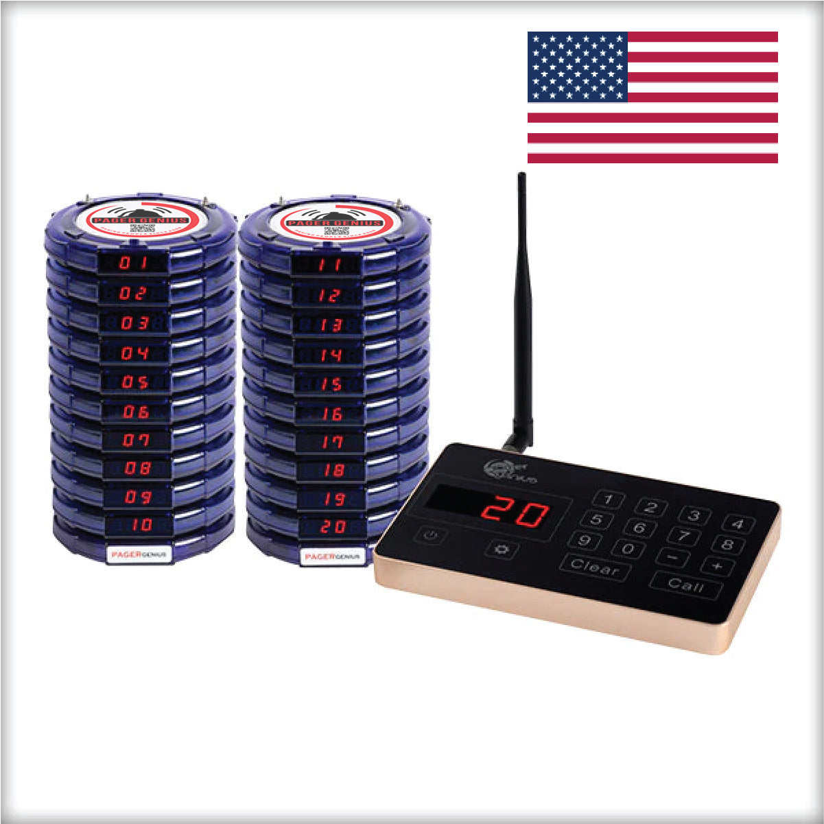 Complete Pager Genius Paging System (In Stock Ready To Ship, Domestic and International)