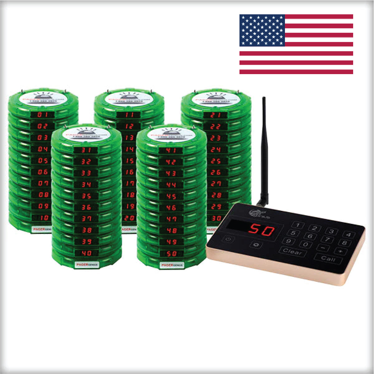 Complete Pager Genius Paging System (In Stock Ready To Ship, Domestic and International)