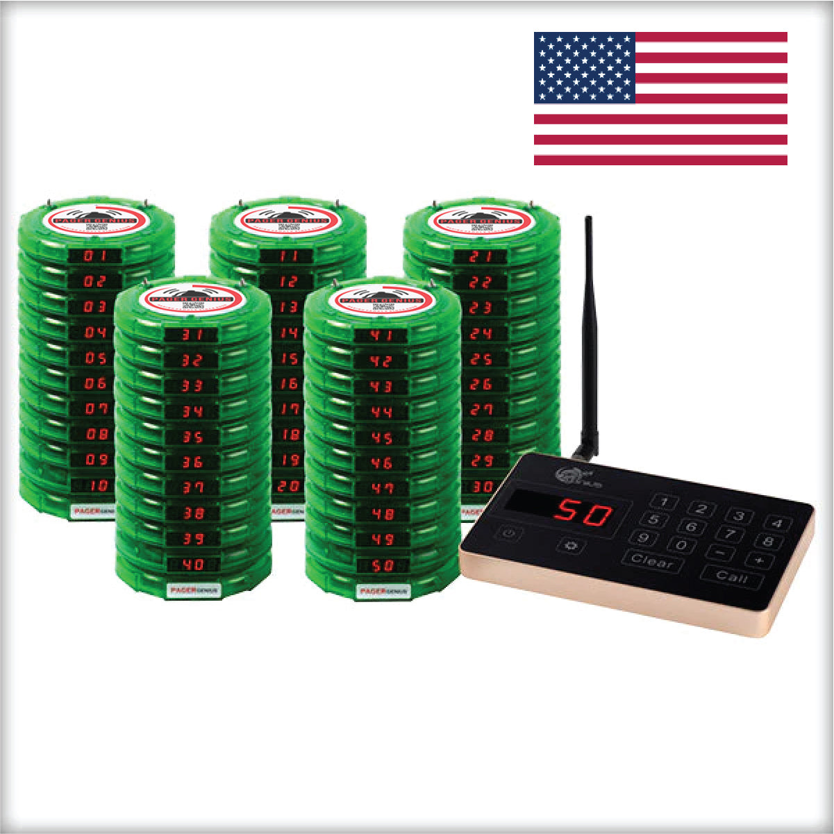 Complete Pager Genius Paging System (In Stock Ready To Ship, Domestic and International)