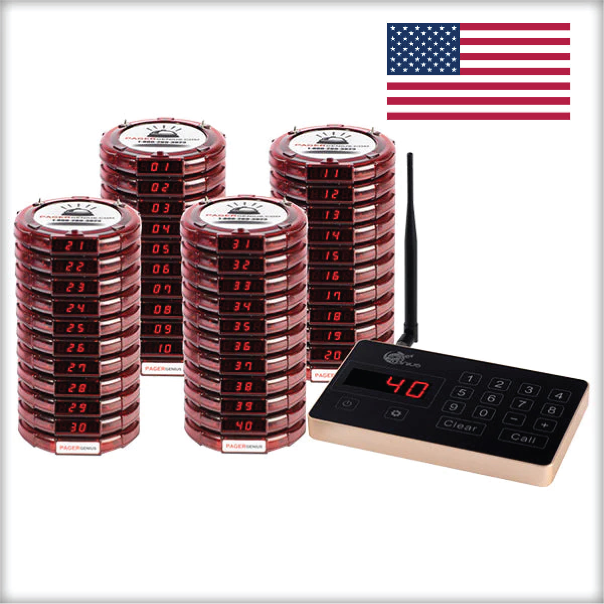 Complete Pager Genius Paging System (In Stock Ready To Ship, Domestic and International)