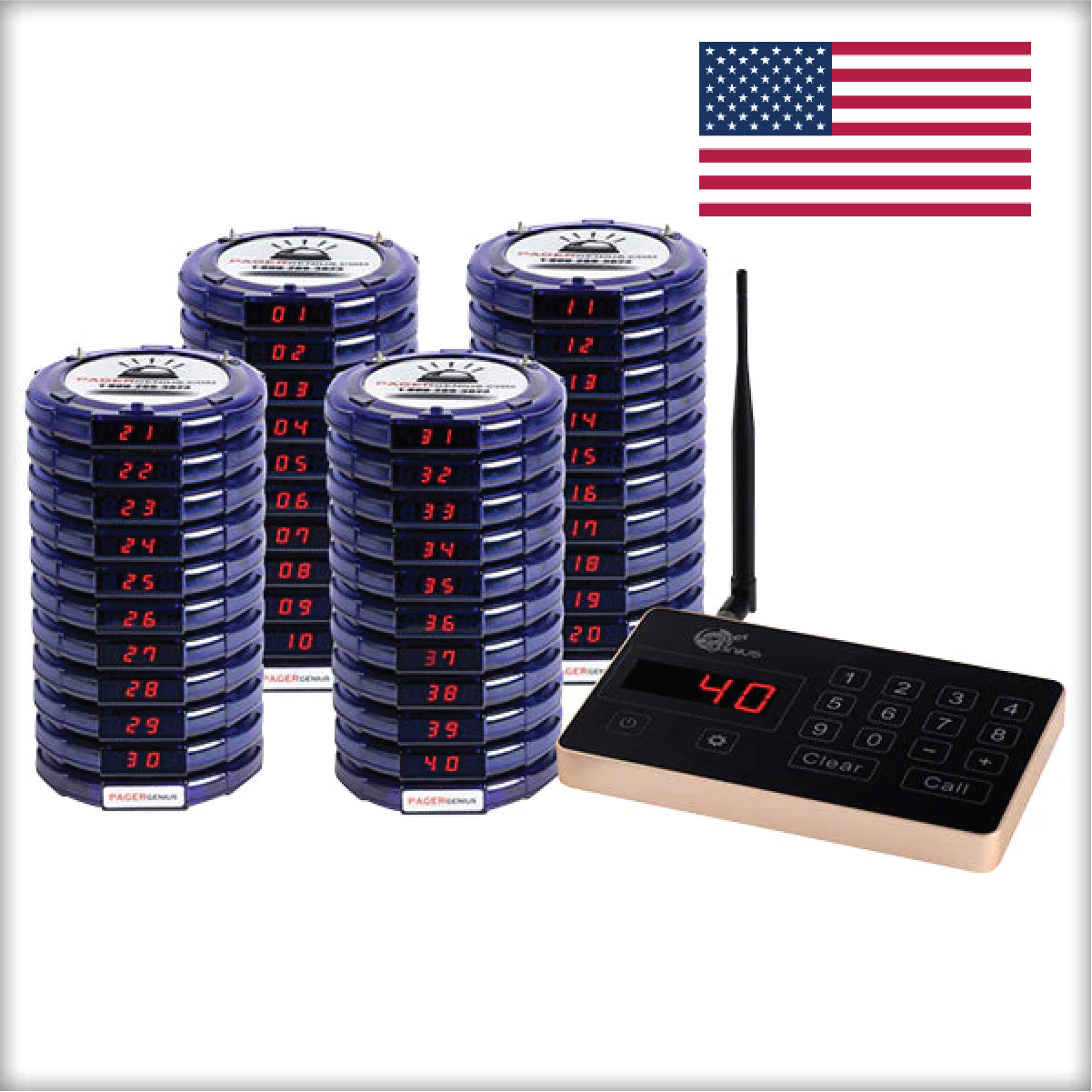 Complete Pager Genius Paging System (In Stock Ready To Ship, Domestic and International)
