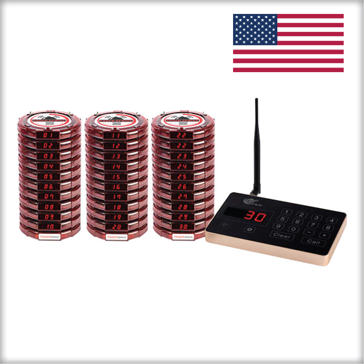 Complete Pager Genius Paging System (In Stock Ready To Ship, Domestic and International)