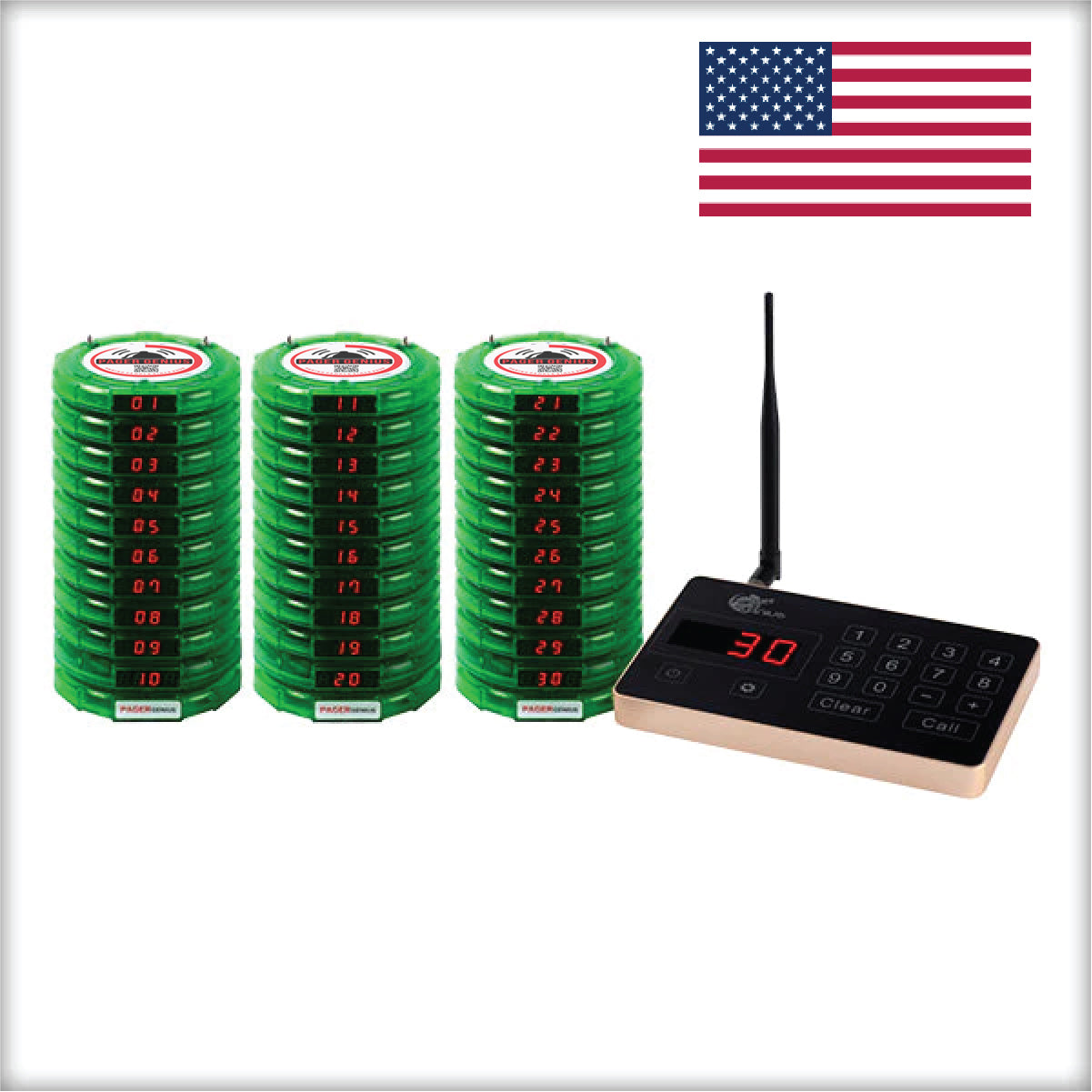 Complete Pager Genius Paging System (In Stock Ready To Ship, Domestic and International)