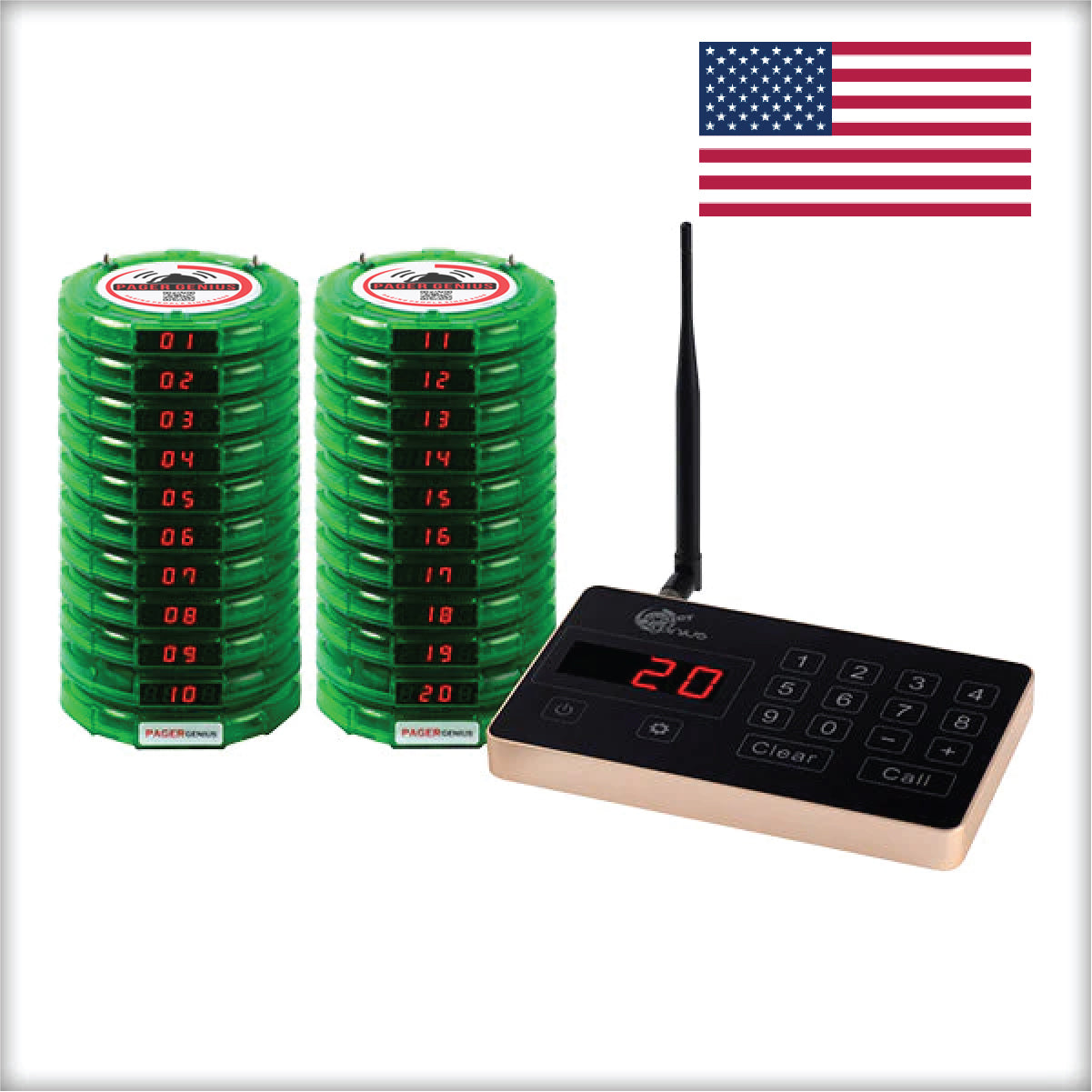 Complete Pager Genius Paging System (In Stock Ready To Ship, Domestic and International)